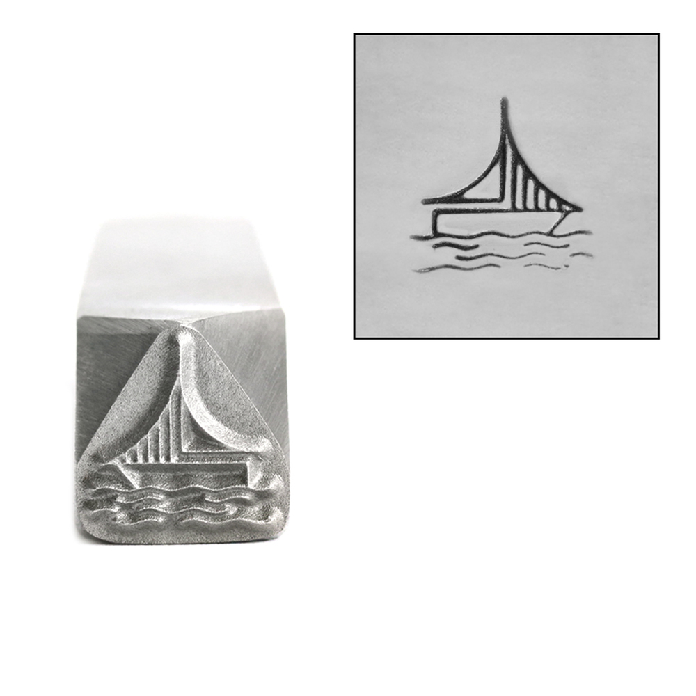 Metal Stamping Tools Sailboat Metal Design Stamp, 8.3mm